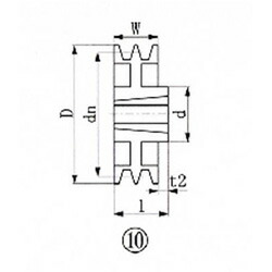 エバオン ブッシングプーリー　SPA　315mm　溝数2　SPA3152 SPA3152 8,989円