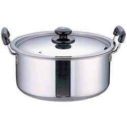 遠藤商事 SAステンレス プラ柄 厚板実用鍋 36cm ＜AZT0736＞ AZT0736