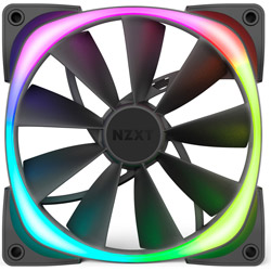 NZXT　AER　RGB2　(ケースファン/140mm/500〜1500rpm)　HF-28140-B1　HF28140B1　RGB140mmファン　HF-28140-B1