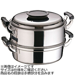 神子島製作所 《IH対応》 桃印18-0丸型蒸器 27cm 2段 ＜AMS72272＞ AMS72272｜ソフマップ店