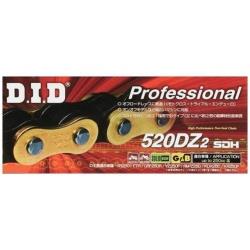 大同工業 バイク用チェーン カラー:GOLD＆BLACK RJ（クリップタイプ）　520DZ2-100L 520DZ2100L