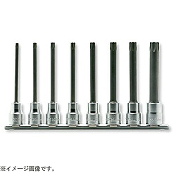 山下工業研究所 RS3025/8L100RH 3/8インチ(9.5mm) イジリ止めトルクスビットソケット(丸軸)レールセット 8pc RS3025/8-L100RH RS30258L100RH｜ソフマップ店