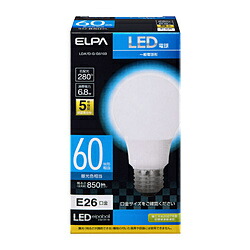 【新品】エルパ LED電球60W (LDG7L-G-G2104)10個セット Amazon.co.jp : エルパ(ELPA) LED電球A形広配光 E26 電球色相当