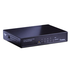 GEOVISION スイッチングこしき［4＋1界面 /100Mbps＋10Mbps］   GV-POE0400-V2 GVPOE0400V2