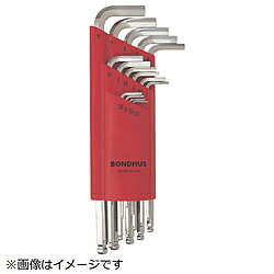ボンダス ボンダス　ボールポイント・Ｌ－レンチ　エクストラロング　セット１５本組（１．２７－１０ｍｍ） BLX15MB BLX15MB