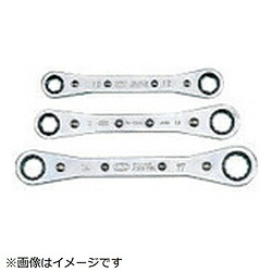 KTC ＫＴＣ　板ラチェットめがねレンチセット［３本組］ RM03 RM03
