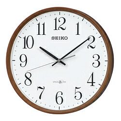 SEIKO 人工衛星電磁波掛時計 「間隔文字繋がり」 GP220B GP220B うす茶色肌理飾りつけ GP220B