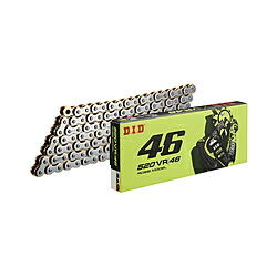 大同工業 バイク用チェーン ROSSI MODEL　サイズ：100L SILVER＆GOLD 520VR46 ROSSI 100Z 520VR46ROSSI100Z｜ソフマップ店