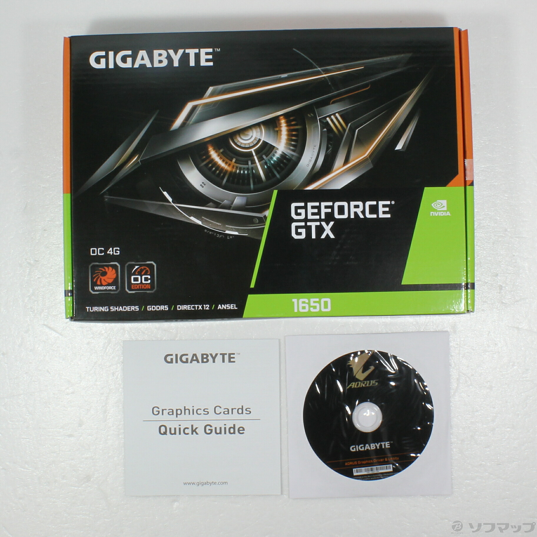 【中古】GIGABYTE(ギガバイト)GeforceGTX1650OC4G(GV-N1650OC-4GD)【291-ud】◇新入荷!