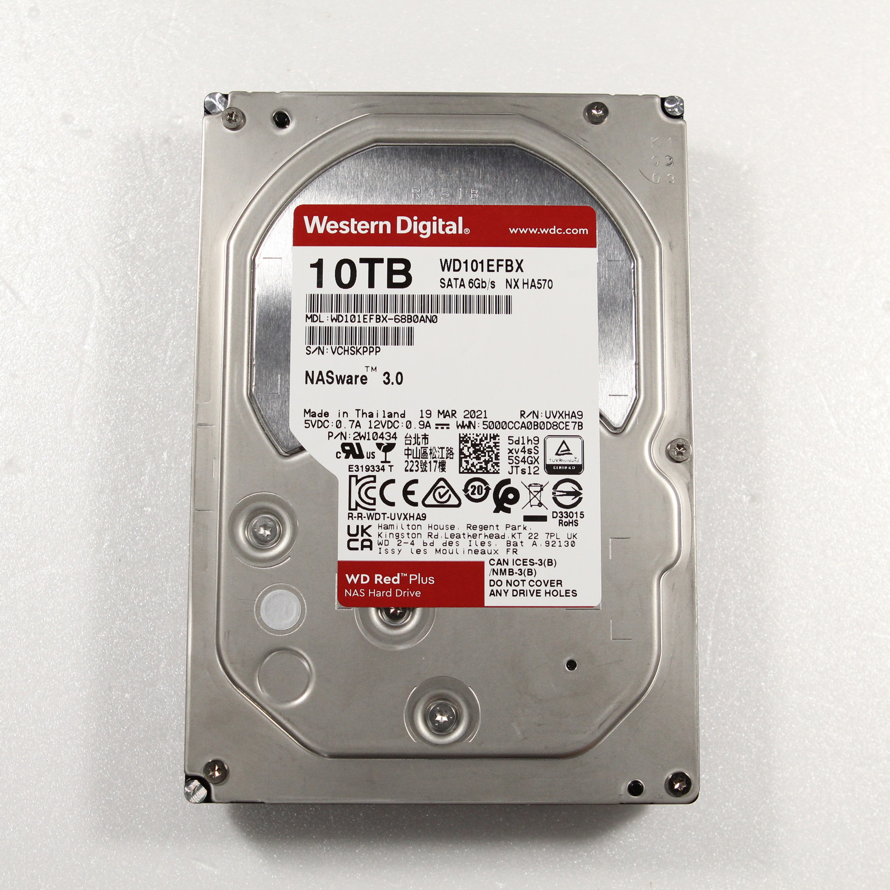 WD101EFBX ［WD Red Plus（10TB 3.5インチ SATA 6G 7200rpm 256MB CMR