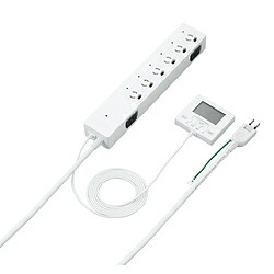 ヤザワ 個別タイマー付抜け止めタップ6個口2ｍ　ホワイト　H4JKNPT602WH ［2.0m /6個口 /スイッチ無］ H4JKNPT602WH