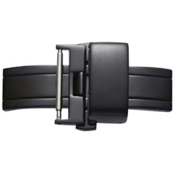 バンビ 革ベルト用両開きバックル ZB010 ブラック16ミリ ZB010N