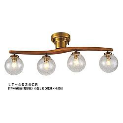 インター形体 最高限度ともし火 LED小型白熱電球（E17/40W好いかげんに/白熱電球色）×4灯付 Owen（オ－ウェン） ひび割れ LT-4024CR ［8畳 /白熱電球色 /灯し火工事不必要 /E26］ LT4024CR