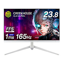 GREEN HOUSE(グリーンハウス) ゲーミングモニター ホワイト GH-GLCC238B-WH[23.8型/165Hz/フルHD/IPSパネル] GHGLCC238BWH