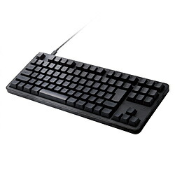 ELECOM(エレコム) キーボード Leggero テンキーレス(静音赤軸) ブラック TK-MC30UKPBK ［有線 /USB］ TKMC30UKPBK