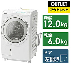 HITACHI(日立) ドラム式洗濯乾燥機 ホワイト BD-STX120HL-W [洗濯12.0kg /乾燥6.0kg /ヒーター乾燥(水冷・除湿タイプ) /左開き]【生産完了品】 *BDSTX120HL 【お届け日時指定不可】 [振込不可]｜ソフマップ店