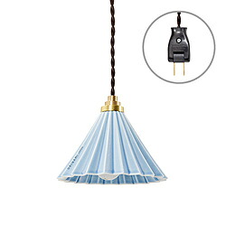 TIC DRIPPER LAMP ペンダントライト コンセントタイプ ホワイトコード マットブルー TC1512WH/MBL ［E17］ TC1512WHMBL｜ソフマップ店