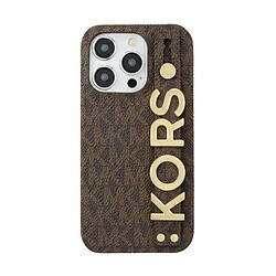 マイケル教科課程 Slim Wrap Case Stand ＆ Ring iPhone 15 Pro MICHAEL KORS Brown MKSRBRWWPIP2361P MKSRBRWWPIP2361P