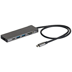 Nakabayashi ［USB-C オス→メス カードスロットｘ2 / HDMI / USB-Aｘ2 / USB-C］USB PD対応 100W ドッキングステーション グレー UD-C01LGY ［USB Power Delivery対応］ UDC01LGY 【864】