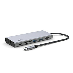 BELKIN ［USB-C オス&rarr;メス カードスロットｘ2 / HDMI /LAN / USB-Aｘ2 / USB-C］ USB PD対応 100W ドッキングステーション INC009btSGY ［USB Power Delivery対応］ INC009btSGY｜ソフマップ店 13,042円