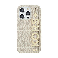 マイケル教科課程 Slim Wrap Case Stand ＆ Ring iPhone 15 Pro MICHAEL KORS Vanilla MKSRVNLWPIP2361P MKSRVNLWPIP2361P