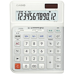 CASIO(カシオ) 人間工学電卓 ホワイト DE-12D-WE-N ［12桁］ DE12DWEN