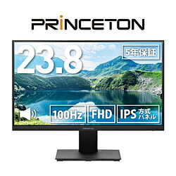 PRINCETON(プリンストン大学) USB-C繋ぎ合わせる マイコン管する  黒いこと PTF-H241W-BK ［23.8型 /盛りだくさん固定ディスク(1920×1080) /広広とした /100サイクル］ PTF-H241W-BK
