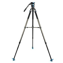 SIRUI カーボンファイバー製ワンタッチシステム3段三脚(クイックハンドル付)(油圧式雲台:SVH15) ブラック SVT75Pro+SVH15-JP ［3段 /ビデオ雲台］ SVT75Pro+SVH15-JP 【864】