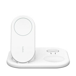 BELKIN BoostCharge Pro Qi2 3-インチ-1 折りたたみ式無線電話申し受ける器  白いこと WIZ029dqWH ［マルチ型 /Qi2 15W相応う］ WIZ029dqWH