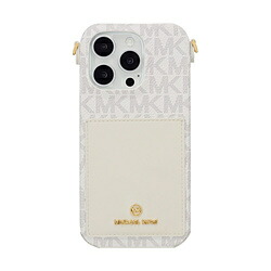 マイケルコース MICHAEL KORS - ラップ ケース ポケット ストラップ付 iPhone 16 Pro（6.3インチ） ケース Vanilla MKWSVNLPWIP2463P MKWSVNLPWIP2463P