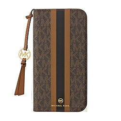 マイケルコース MICHAEL KORS - フォリオ ケース ストライプ タッセルチャーム付 Magsafe対応 iPhone 16 Pro Max（6.9インチ） ケース Brown MKSTTCBRWFLIP2469 MKSTTCBRWFLIP2469｜ソフマップ店