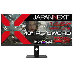 JAPANNEXT JN-IPS401UWQHD144-C90W USB-C接続 PCモニター ［40型 /UWQHD(3440×1440） /ワイド /144Hz］ JNIPS401UWQHD144C9