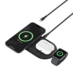 BELKIN BoostCharge Pro Qi2 3-in-1 ワイヤレス充電器 ブラック WIZ022qcBK ［マルチ型 /Qi2 15W対応］ WIZ022qcBK 【864】