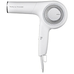 テスコム ドライヤー 速乾 大風速 1300W プロテクトイオン サロンクオリティ ヘアドライヤー 温度切替スイッチ(HIGH-LOW-COOL) 風量切替スイッチ(BOOST-TURBO-SET) 温冷自動切換スイッチ Nobby by TESCOM ホワイトアッシュ NIB500BW｜ソフマップ店