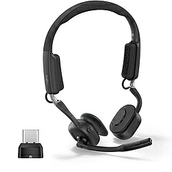 Shokz ブルートゥースヘッドホン 骨伝導 ブラック SKZ-EP-000048 ［骨伝導型］ OPENMEETUCUSBC
