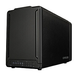 CENTURY(世紀) HDD容れもの USB-C＋USB-A繋ぎ合わせる 裸族の論理ゲート住み家 4Bay(Mac/Windows11相応う) 黒いこと CRGH35U10G ［3.5in相応う /SATA /4台］ CRGH35U10G
