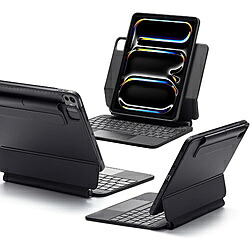 ESR 11インチiPad Pro（M5/M4）用 縦横モード対応 着脱可能 保護ケース付きキーボードケース ESR Rebound Magnetic Keyboard Case 360 iPad Pro 11 M4 チャコールグレー REBOUNDKEYBOARDCASE