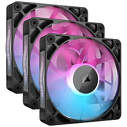 CORSAIR(コルセア) 入れもの気違いｘ3 [120粍 /2100RPM]＋制御装置 iCUE LINK RX120 RGB Triple Fan Kit 黒いこと CO-9051018-WW CO9051018WW