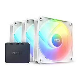 NZXT 入れもの気違いｘ3 [120粍 /1800RPM] ＋制御装置 F Series RGB CORE Fans 白いこと RF-C12TF-W1 RFC12TFW1