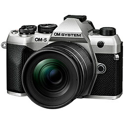OMSYSTEM OM-5 Mark II 12-45粍 F4.0 PRO 水晶体一揃いの道具 鏡鑑受け答え一眼写真機  しろがね色  ［望遠レンズ］ OM5MarkII12-45mmSLV