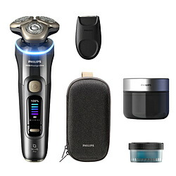 PHILIPS(フィリップス) 灯し火電気カミソリi9000 プレ上演 Ultra 洗いもの器付き添い人ひな形  暗然たる薄墨色 XP9402/21 ［回転させる刃］ XP940221