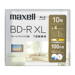 maxell 録画用BD-R XL BRV100WPH.10S ［10枚 /100GB /インクジェットプリンター対応］ BRV100WPH.10S 【sof001】 [振込不可] [代引不可] 8,850円