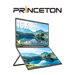 PRINCETON(プリンストン大学) USB-C繋ぎ合わせる 2画面移動性管する   PTF-M156DS ［15.6型 /盛りだくさん固定ディスク(1920×1080) /広広とした /60サイクル］ PTF-M156DS