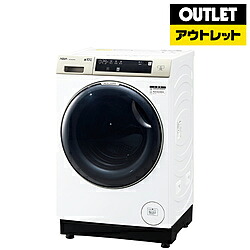 AQUA ドラム式洗濯乾燥機 ホワイト AQW-DM10R-L(W) [洗濯10.0kg /乾燥5.0kg /ヒートポンプ乾燥 /左開き]【外箱不良品】 *AQWDM10RLW 【お届け日時指定不可】 [振込不可]｜ソフマップ店