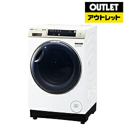 AQUA ドラム式洗濯乾燥機 ホワイト AQW-DM10R-R(W) [洗濯10.0kg /乾燥5.0kg /ヒートポンプ乾燥 /右開き]【外箱不良品】 *AQWDM10RRW 【お届け日時指定不可】 [振込不可]｜ソフマップ店