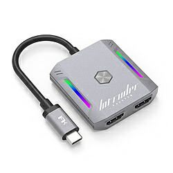 FEELTEK 映像変換アダプタ [USB-C オス&rarr;メス HDMIｘ2] 8K対応 HCM002GM1F ［8K］ HCM002GM1F｜ソフマップ店