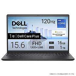 DELL(デル) ノートパソコン Dell 15(DC15250 v2) カーボンブラック ND85-GHM3BC ［15.6型 /Windows11 Home /intel Core i7 /メモリ：16GB /SSD：1TB /M365 (24か月) or Office 選択可能 /日本語版キーボード /2026年春モデル］ ND85GHM3BC