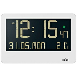 ブラウン BRAUN DIGITAL ALARM CLOCK WHITE BC14W BC14W