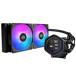 クーラーマスター 水冷CPUクーラー 120mmファンｘ2 [LGA1851/1700/1200/1156/1155/1151/1150・AM5/AM4] MasterLiquid Core Nex Digital 240 Black ARGB ブラック MLX-D24M-A18PA-RD MLXD24MA18PARD
