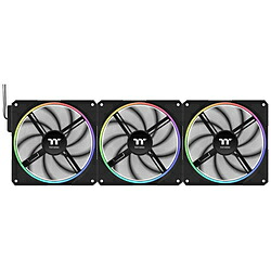 Thermaltake 入れもの気違いｘ3 [140粍 /2000RPM]＋制御装置 TS140 EX RGB 3Pack Fan 黒いこと CL-F208-PL14SW-A CLF208PL14SWA
